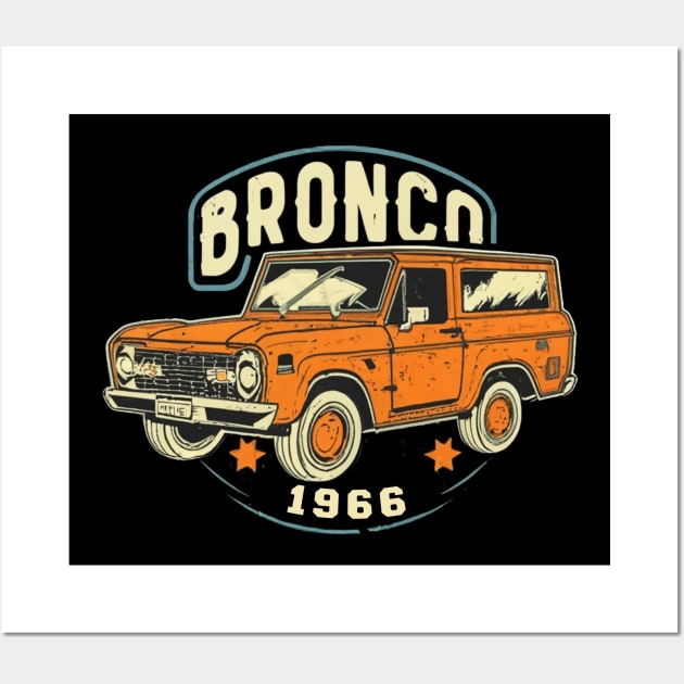 Retro 1987-1991 Ford Bronco w/Tires Wall Art by Aldrvnd